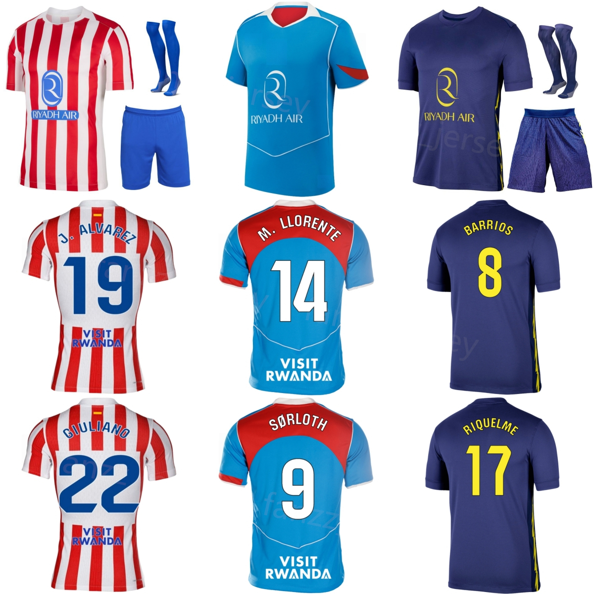 Club 25/26 Soccer 14 Marcos Llorente Jerseys 17 David Hancko 9 Alexander Sorloth 13 Jan Oblak 23 Nicolas Gonzalez 8 Pablo Barrios Football Shirt Kits Men Youth MaJing