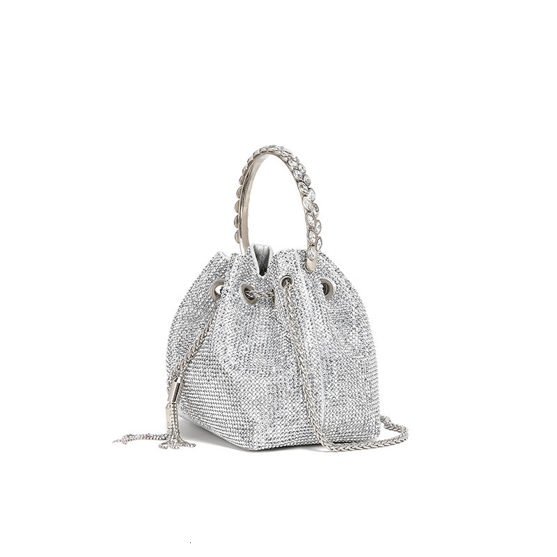 Luxury Bag Designer Bag Cross-border Rhinestone High-end Evening Handbag 2024 New Acrylic Women's Bag Fashion Inlaid Diamond Chain Bag Shoulder B