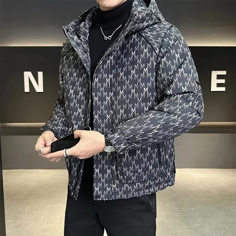 Mens Jacket Winter Windproof Warm Down Jacket Outdoor Sports Mountain Overcoat Hooded Snowboarding Parka Canada Snow Coat Print 250926