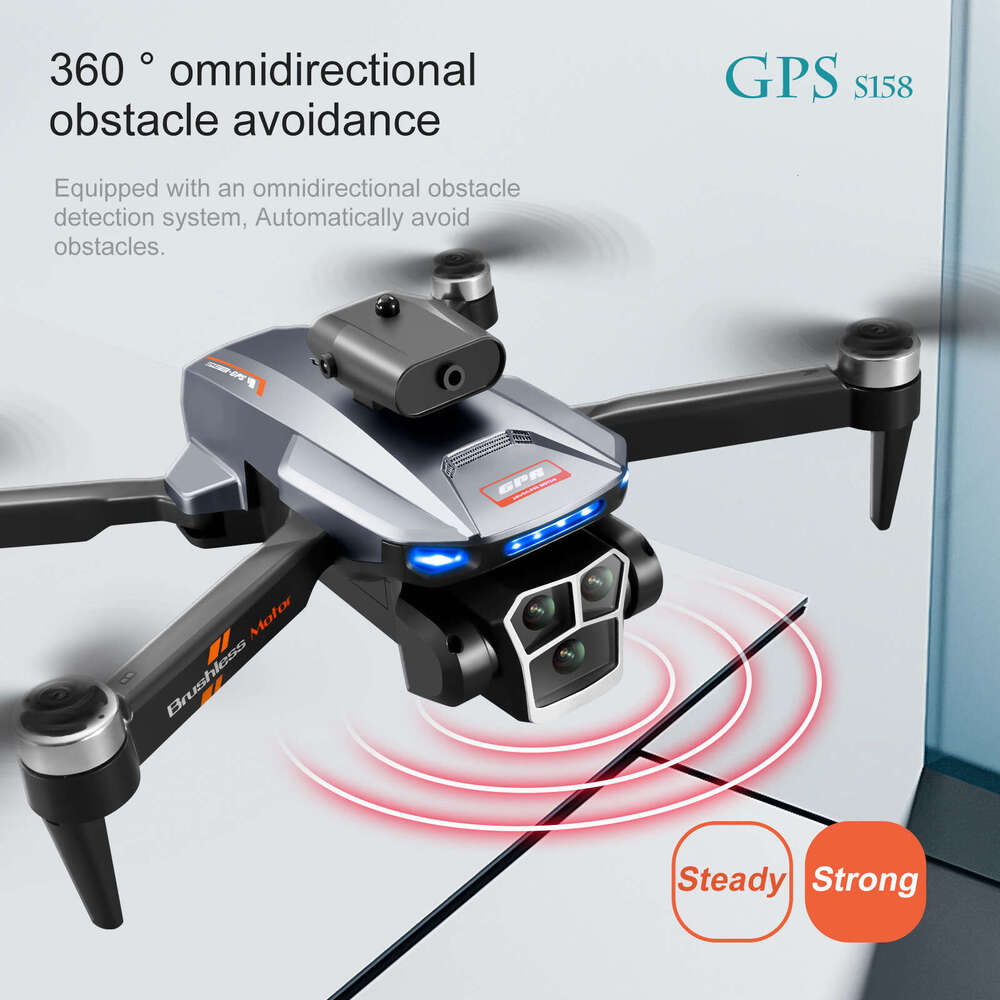 S GPS Screen HD Drone Brushless Auto Return Quadcopter Obstacle Avoidance ESC Remote Control Aircraft