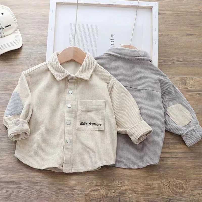 Baby Boys Corduroy Blouses Toddler Kids LongSleeved Top Girls Lapel Shirts 2025 Spring Autumn Childrens Clothing Casual C251007