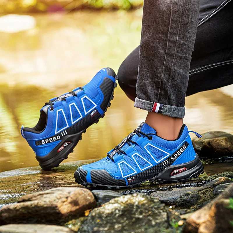 Mens Hiking Shoes Allterrain Outdoor Sports Shoes Breathable Mesh Nonslip Wearresistant Hiking Shoes Outdoor Cycling Shoes J251007