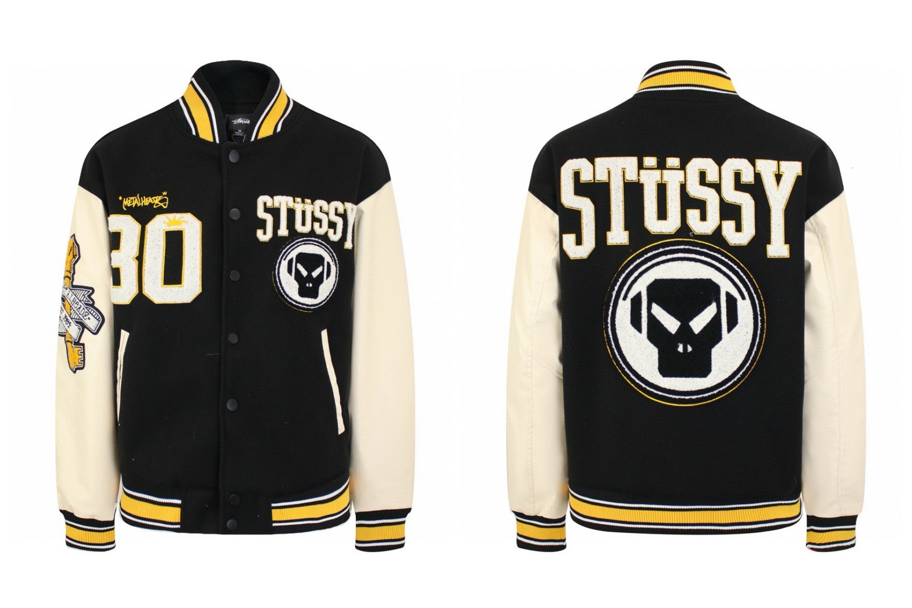 Stussyjacket Varsity Jacket Men Men's Jackets Mens Designer Long Sleeve Pocket Clothing Vintage Loose Long Baseball Hip Hop Outerwear Top US Size 5dd