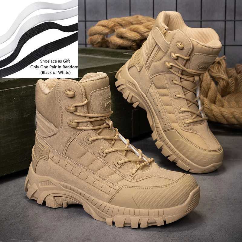 Mens Boots High Quality Hiking Boots Mens Outdoor Boots Non Slip High Top Training Boots Mens Plus Size Jungle Hunting Boots J251007