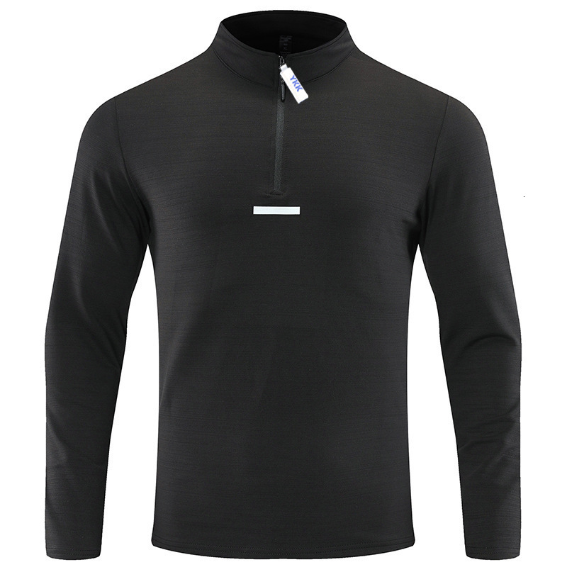 Crew Neck Loose Fit Breathable Quick-Drying Outdoor Long Sleeve T-Shirt Stretchy Sports Casual Half-Zip Top