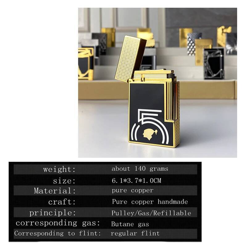 New commemorative edition single and double flame Ping Sound natural paint cigarette smoking butane lighter 18072 high-quality