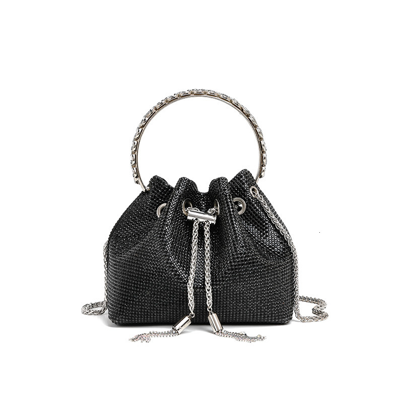 Luxury Bag Designer Bag Cross-border Rhinestone High-end Evening Handbag 2024 New Acrylic Women's Bag Fashion Inlaid Diamond Chain Bag Shoulder B