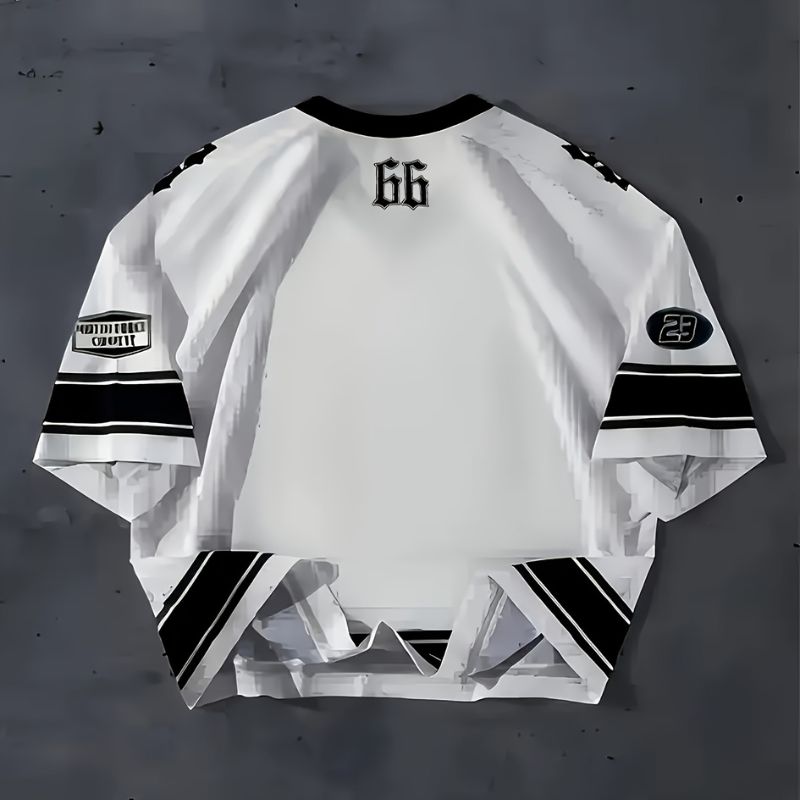 Casual Loose-Fit Athletic Shirt with Vintage Numbers Design for Men-13