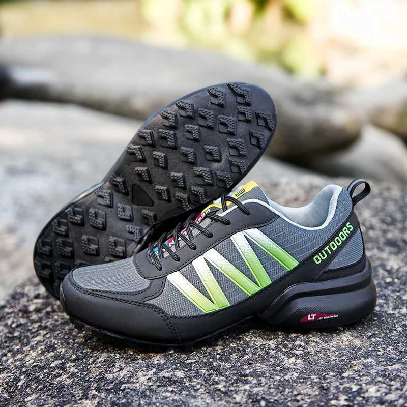 Mens Waterproof Hiking Shoes Outdoor Training Shoes Lace Up Climbing Shoes Womens Hiking Sneakers Walking Hunting Tactical Shoes J251007