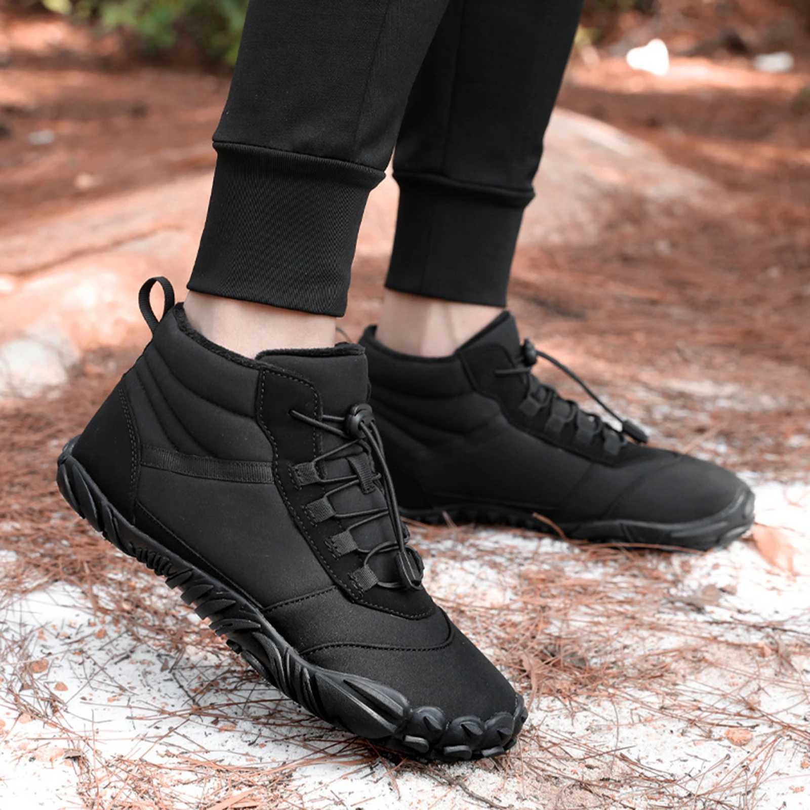 Winter Warm Jogging Sneakers Women Men Rubber Running Barefoot Shoes Waterproof NonSlip Breathable for Trekking Climbing J251007