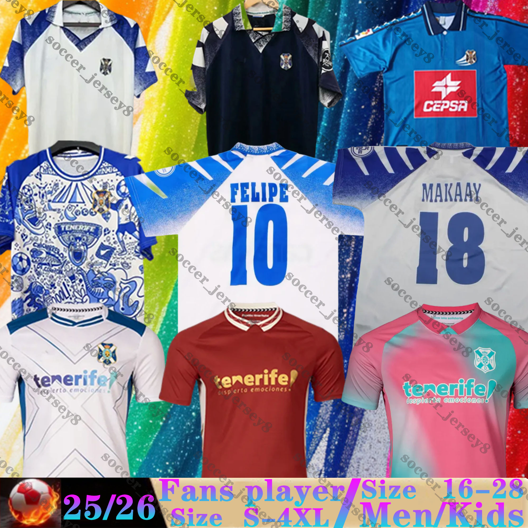 2025 2026 CD Tenerife soccer jerseys retro 97 98 99 football shirts Men Uniforms ENRIC GALLEGO ZORRILLA MO DAUDA BUNUEL ROMERO ELADY chandal de futbol 25 26 kids kits