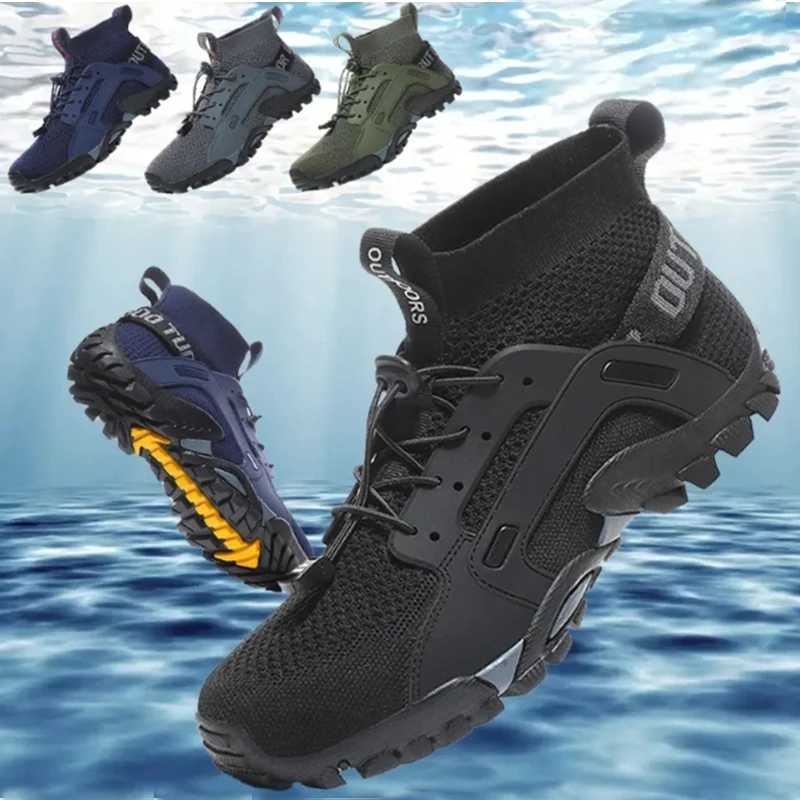 HighTop Barefoot Upstream Water Shoes Trekking Mountain Boots AntiSkid Hiking Sneakers Outdoor WearResistant Water Shoes J251007