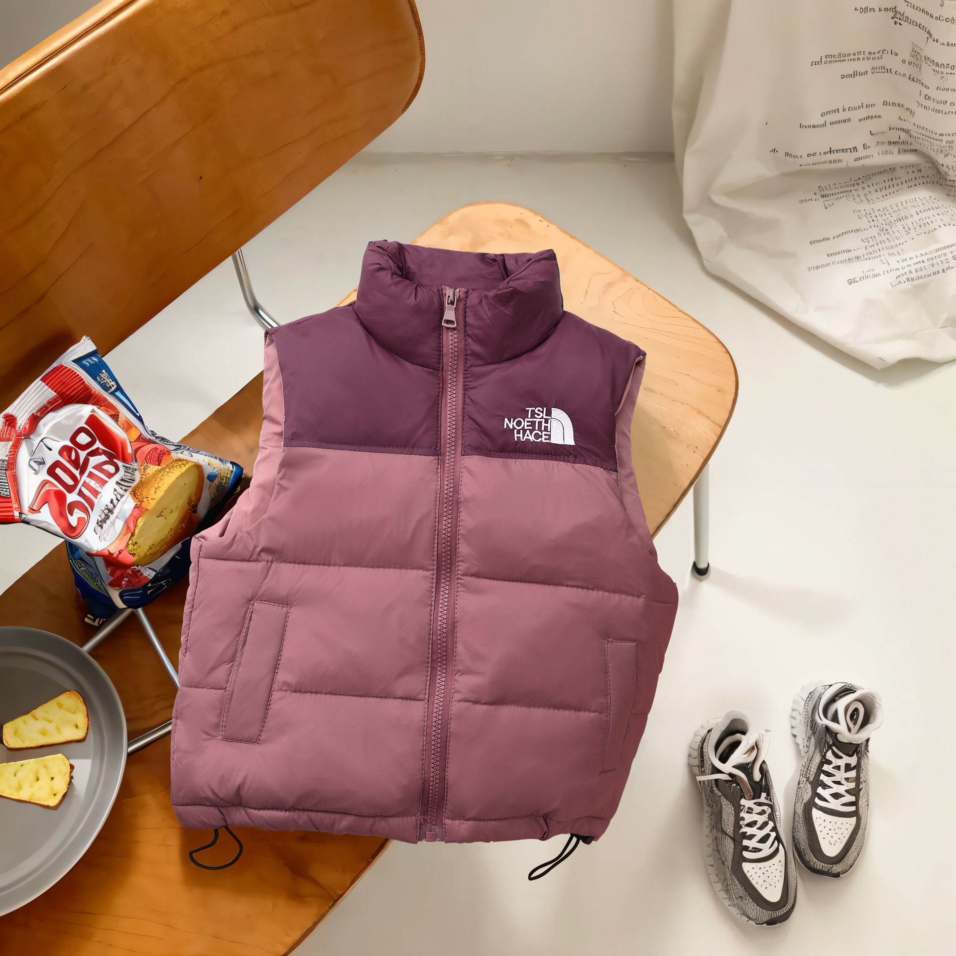 Designer Kids Clothing Cozy Kids Vest with Soft & Warm Fleece Lining, Color Block Thickened Design for Boys Girls, Outerwear Vest