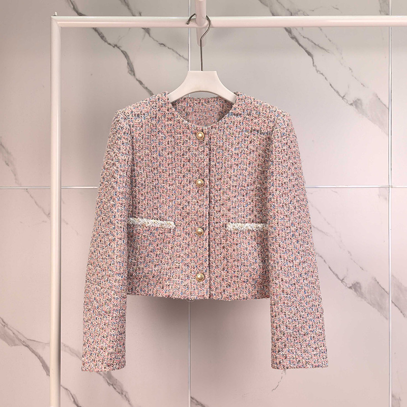 20225 Corduroy Pocket Designer Jacket Coarse Wool Short Jacket Women's Short design Jacket Autumn New Women's Jacket G Autumn/Winter New Lux