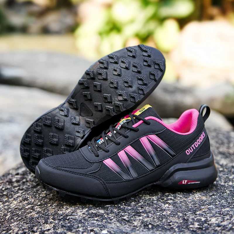 Mens Waterproof Hiking Shoes Outdoor Training Shoes Lace Up Climbing Shoes Womens Hiking Sneakers Walking Hunting Tactical Shoes J251007
