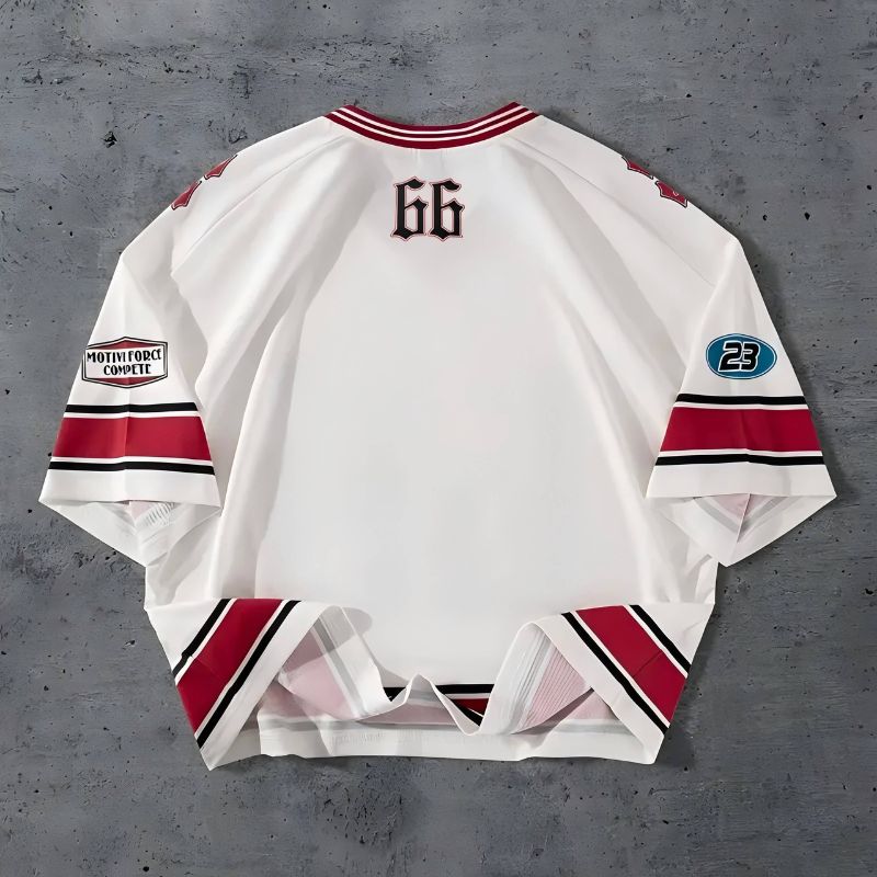 Casual Loose-Fit Athletic Shirt with Vintage Numbers Design for Men-13