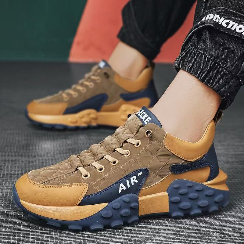 Sneakers Men Waterproof Thick Soles Leather Walking Sneaker New Sports Running Shoes