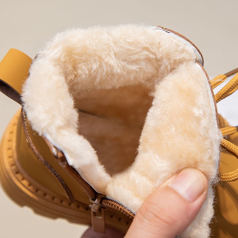 Toddler Winter Shoes Fur Girl Fashion Boots Plush Boys Ankle Booties Umshop Kid Baby Toddler Short Boots for Kids Girls Size 21-32 U0363