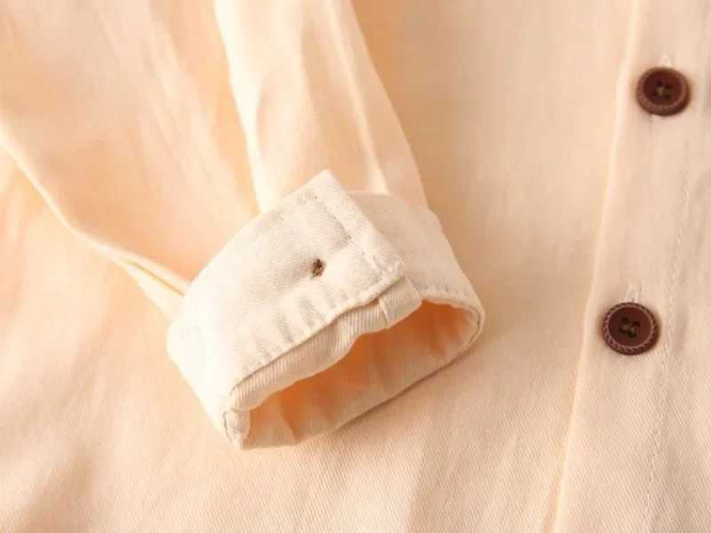 Boys Cartoon Bear Embroidery Long Sleeve Shirt New 2025 Spring Autumn Kids Stand Collar Shirts Tops Child Casual Clothing C251007