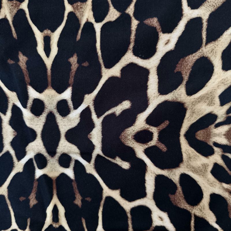 Summer Casual Women's Vintage Style Leopard Printed Cotton Blouse with Adjustable Strap Detailing-CF50088