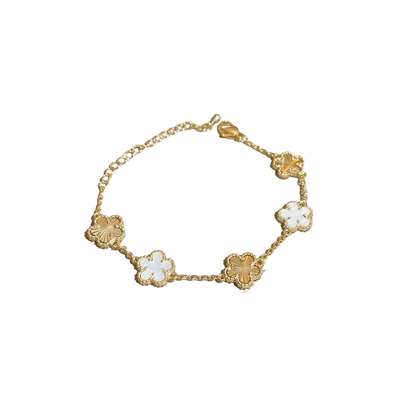 Real Plated Pink Gold Two-tone Flower Sweet High-end Elegant Bracelet Princess Style Light Accessory New Arrival - view 3