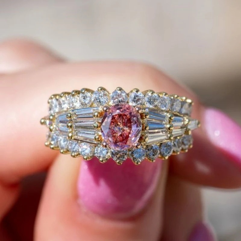 Fashionable Sparkling Zircon Ring Wedding Engagement Crystal Ring Men Women Wedding Ring 6 Style Selection US6-10 25107