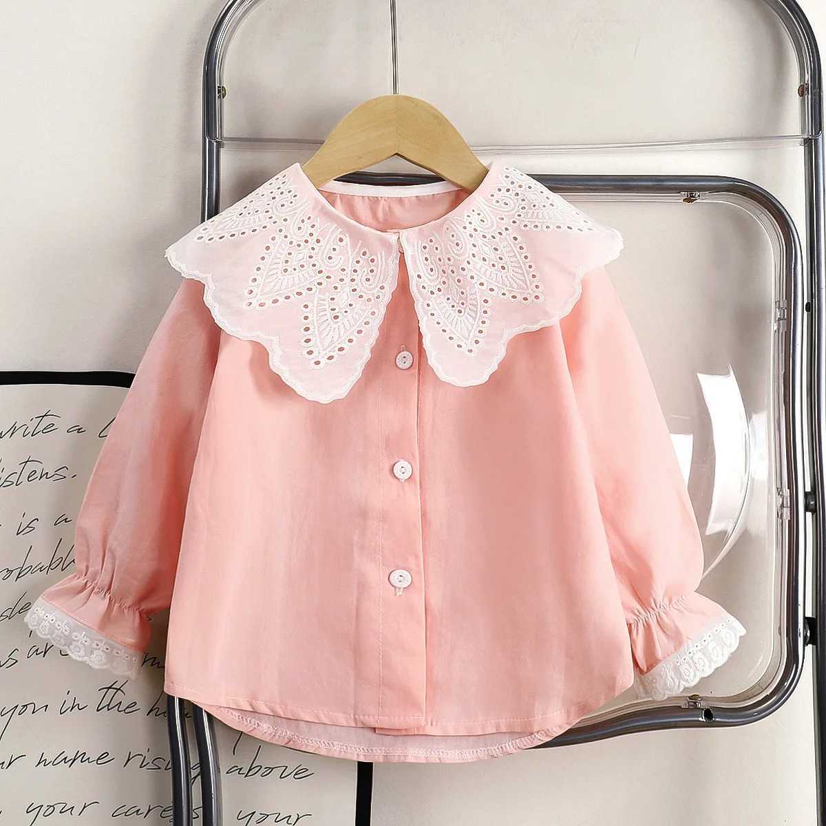 Girls Shirts Long Sleeves Spring Summer Blouse for Kids Lace Children Outerwear Toddler Outerwear Baby Outfits Clothing C251007