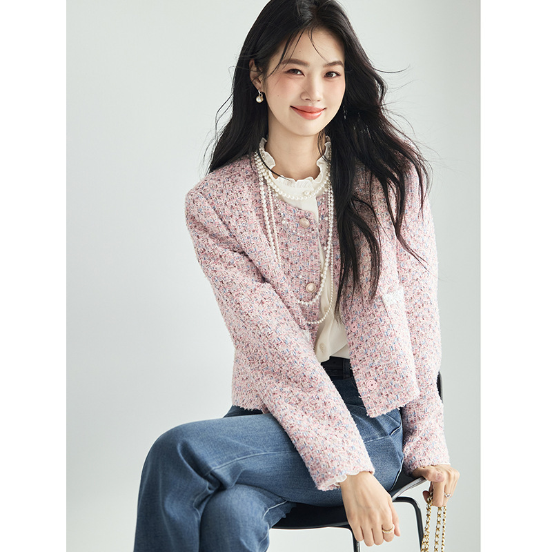 20225 Corduroy Pocket Designer Jacket Coarse Wool Short Jacket Women's Short design Jacket Autumn New Women's Jacket G Autumn/Winter New Lux