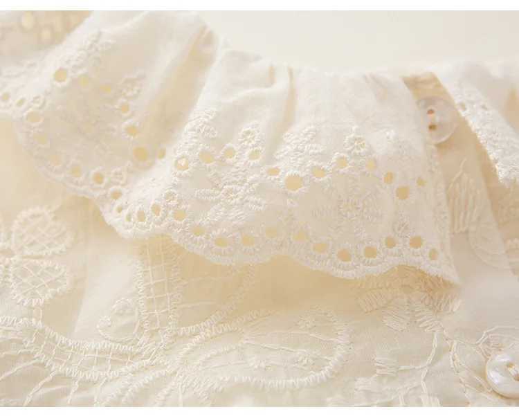 Spring Autumn Children Blouses 110Y Girls Solid Floral Long Sleeve Casual Shirts Tops Korean Toddler Wear For Kids Clothing New C251007