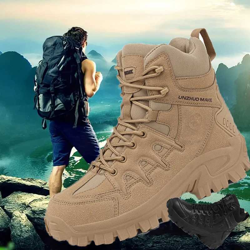 Hot Selling Mens Hiking Boots With Breathable And Non Slip Midsection Warm Outdoor Hiking Shoes Alum Fishing Shoes Work Shoe J251007
