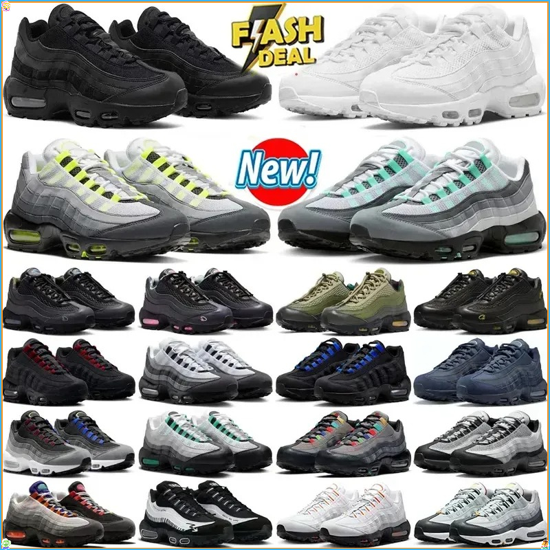 Men's shoes Free Shipping Mens 95 95s Neon designer Running Shoes Classic Triple Black White Yellow Cool Grey Olive Midnight Navy Men Trainers Sports Sneakers