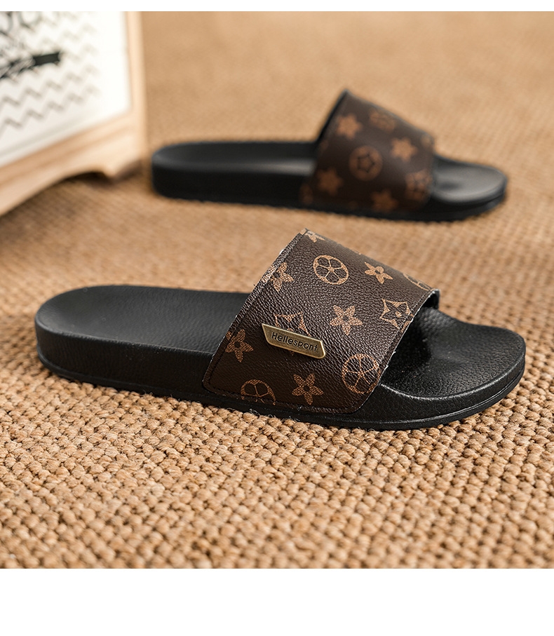 Designer Slippers Cross-border bestsellers, men's casual and versatile, comfortable both indoors and outdoors, one-line women's flip-flops, 