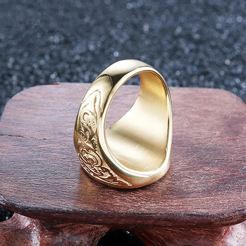 Vintage Men Gold Plated Masonic Ring Masonic Church Ring Mason Ring Hip Hop Punk Ring Banquet Jewelry Fathers Day Party Gift 250922