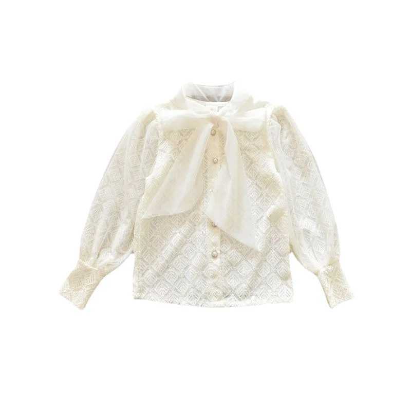 Girls Shirt 2023 New Medium and Large Children Spring and Autumn Thin Long Sleeve Baby Shirt C251007