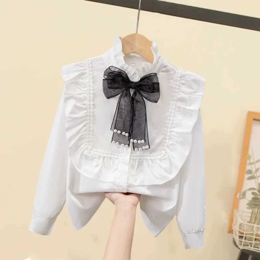 Childrens Clothing Blouse for Girls Kids Shirts Toddler Girl Clothes Top Vintage Casual Fairy Princess Cute Elegant Long Sleeve C251007