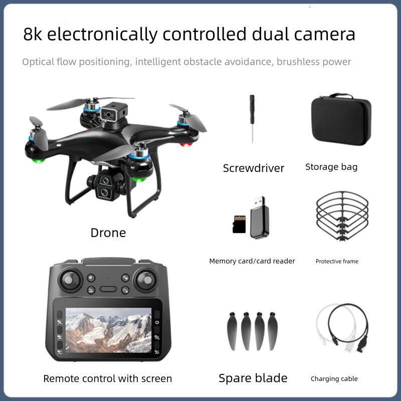 Brushless Drone With Display Screen Aerial Photography Quadcopter New Model Remote Control Aircraft