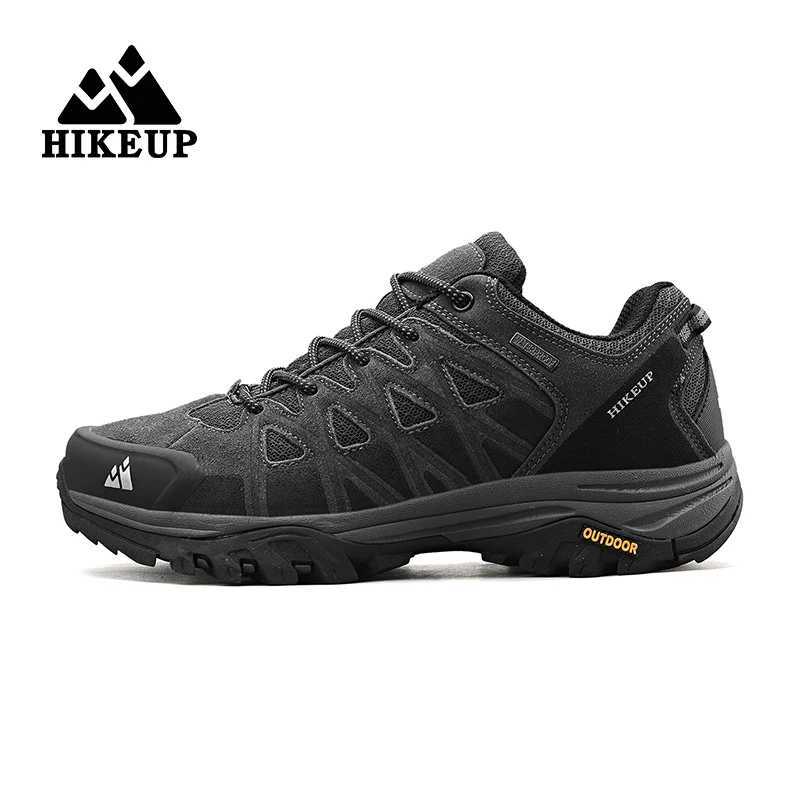HIKEUP New Arrival Mens Hiking Shoes Breathable Lace Up Trekking Male Cushioning Outdoor Climbing Tourism Sneakers for Men J251007