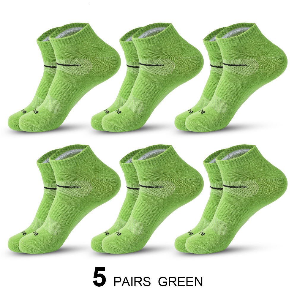 5 Pairs All-Season Youzuke Casual Socks Sweat-Absorbent, Odor-Resistant Men's Short Socks Breathable Cycling Socks Running Cotton Socks Sports So