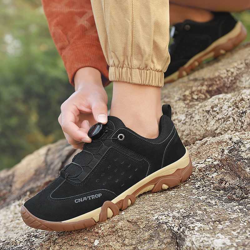 Rotary Hiking Shoes For Men Quality Suede Mens Trekking Sneakers Outdoor Nonslip Walking Shoes Man zapatillas de hombre J251007