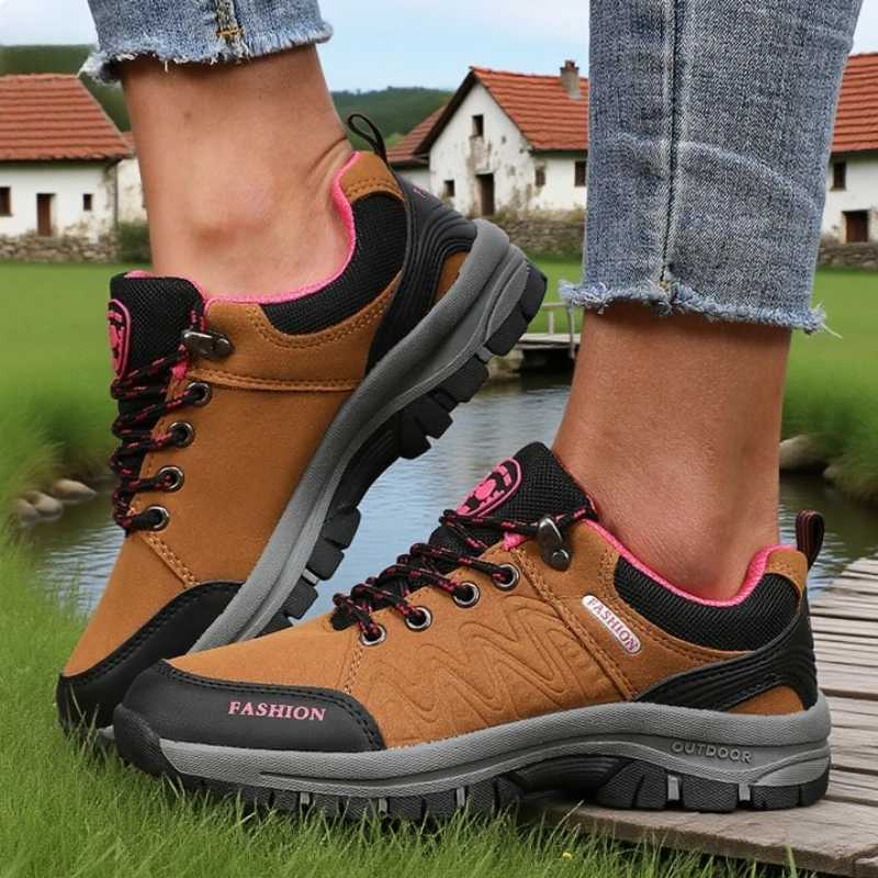 Retro Womens Hiking Shoes Fashionable Luxurious Design Breathable Platform Shoes Comfortable Outdoor Hiking Womens Sneakers J251007