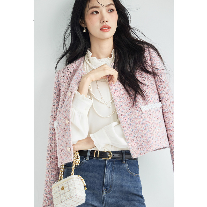 20225 Corduroy Pocket Designer Jacket Coarse Wool Short Jacket Women's Short design Jacket Autumn New Women's Jacket G Autumn/Winter New Lux