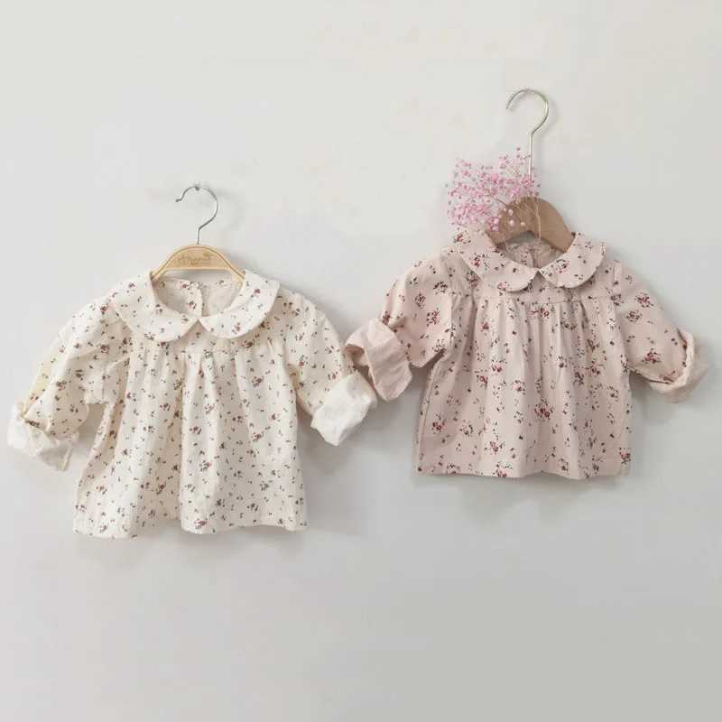 Spring Baby Girl Blouse Cotton Long Sleeve Floral Korean STYle Baby Girl Shirt 02 Years CHIldren Clothes C251007