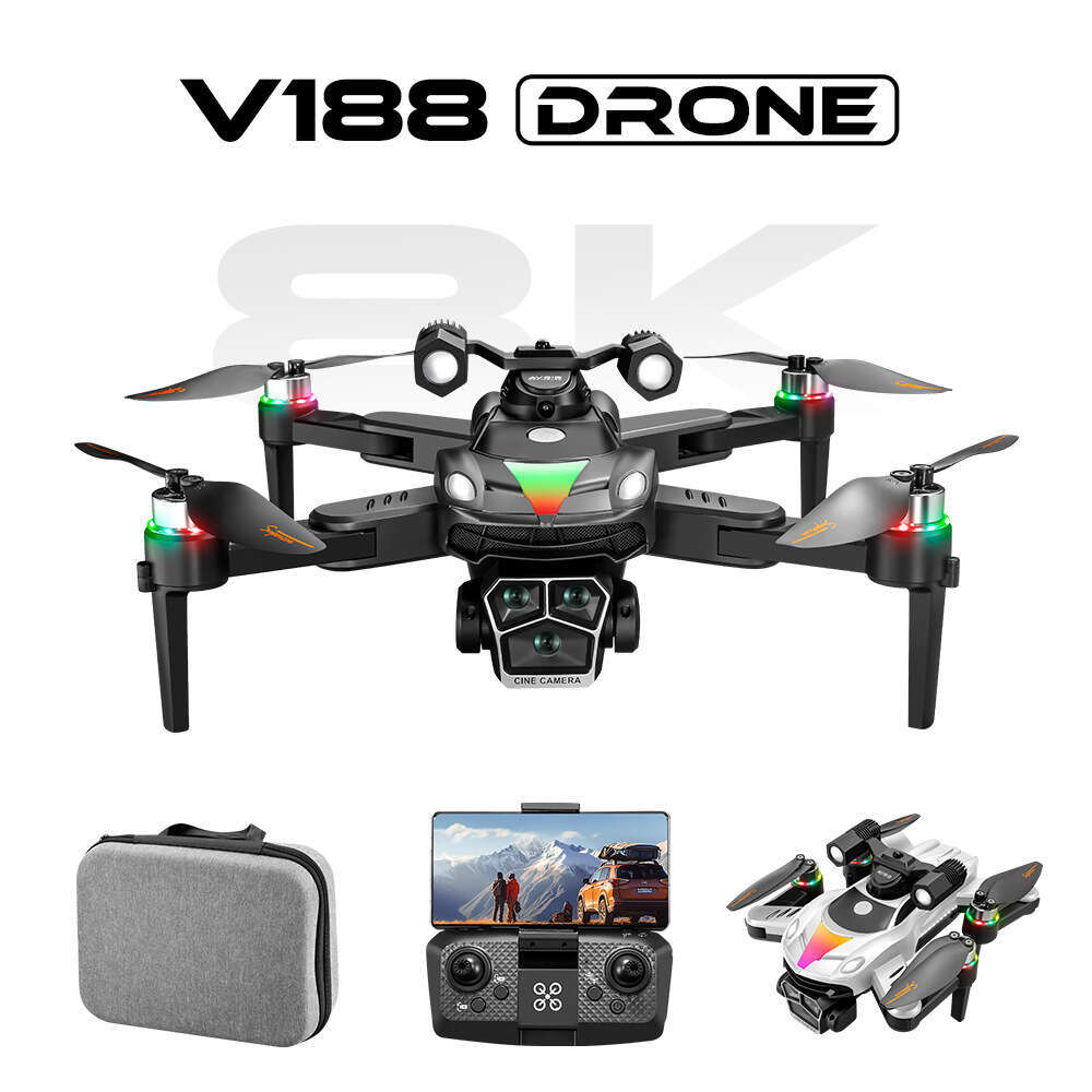 New Product V Drone Brushless Aerial Photography Quadcopter Long Endurance K Obstacle Avoidance Remote Control Aircraft Toy