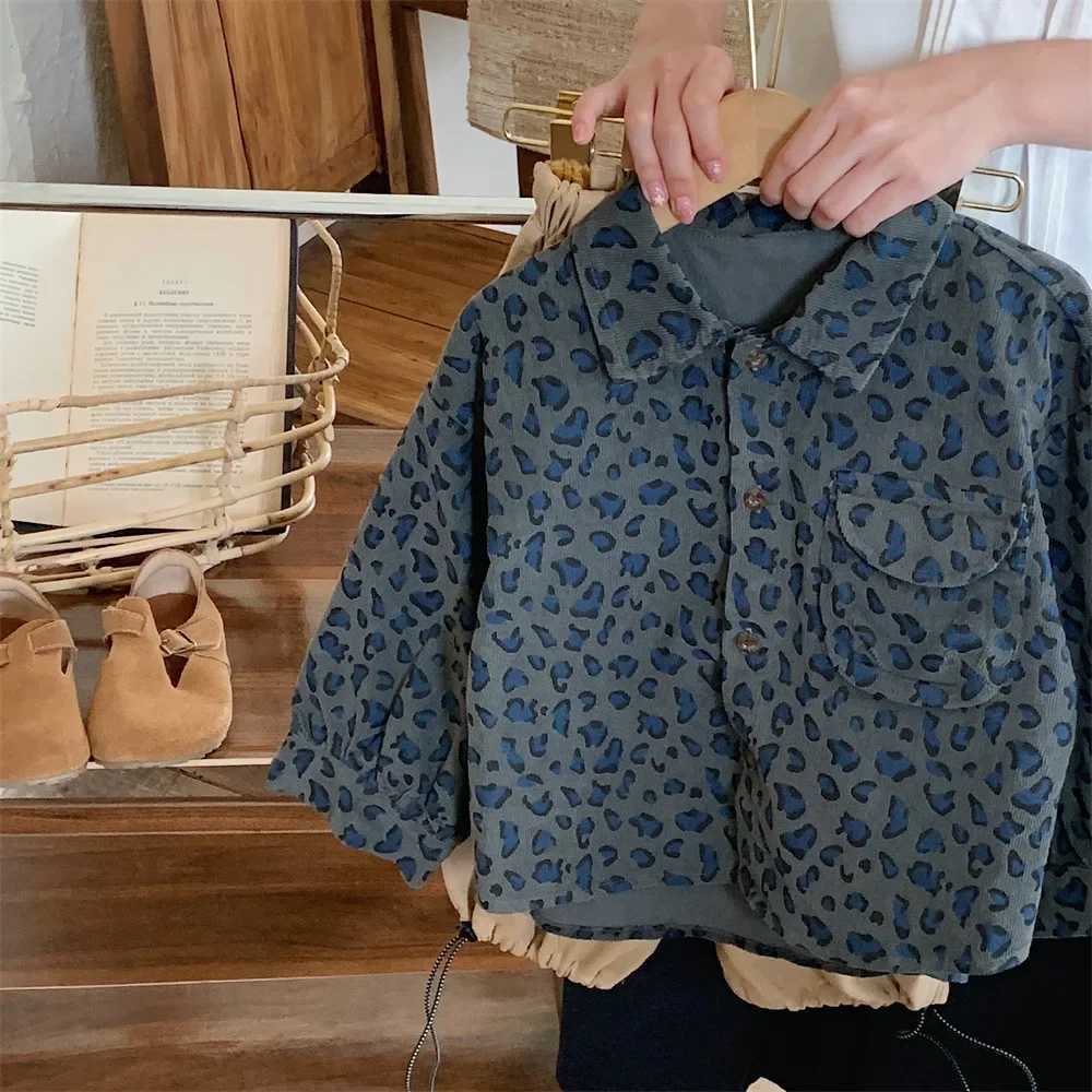 Autumn 2025 New Fashion Children Baby Spring and Autumn Longsleeved Shirt Clothes Blouses Girls Leopard Print Shirt Coat C251007