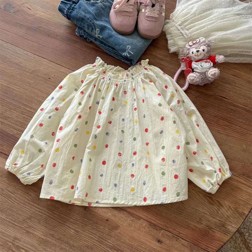 New Girls Shirts for Autumn in 2025 New Styles for Spring and Autumn for Children Fashionable for Spring and Autumn C251007