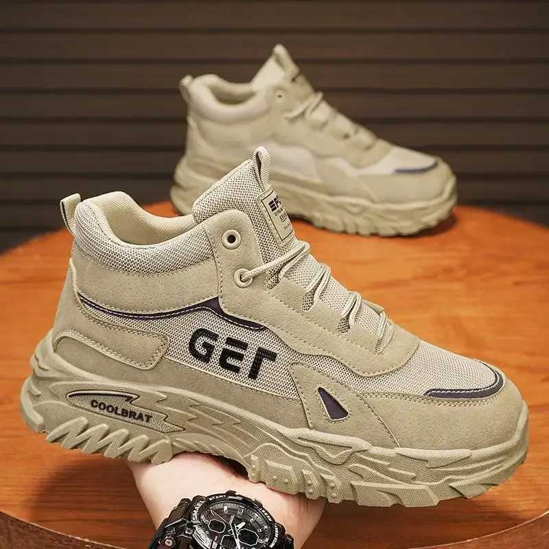 Fashionable Trendy Martin Boots High Top Casual American Style Motorcycle Safety Shoes Spring Autumn Workwear Mens Footwear J251007