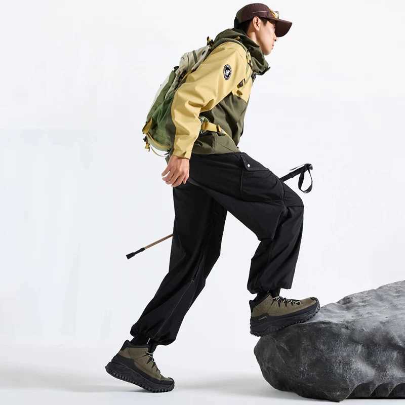 GOLDEN CAMEL Mens Hightop Hiking Shoes Antislip Wearresistant Mountaineering Boots Casual Sports Shoes for Men 2025 Winter J251007