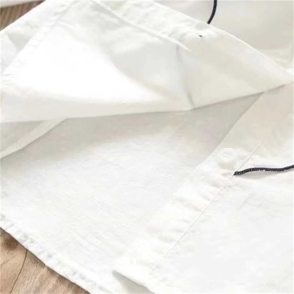 2024 Girls White Shirt for Kids Spring Autumn Korean Fashion Children LongSleeved Cute Bow TShirt Cotton Casual Top Clothes C251007