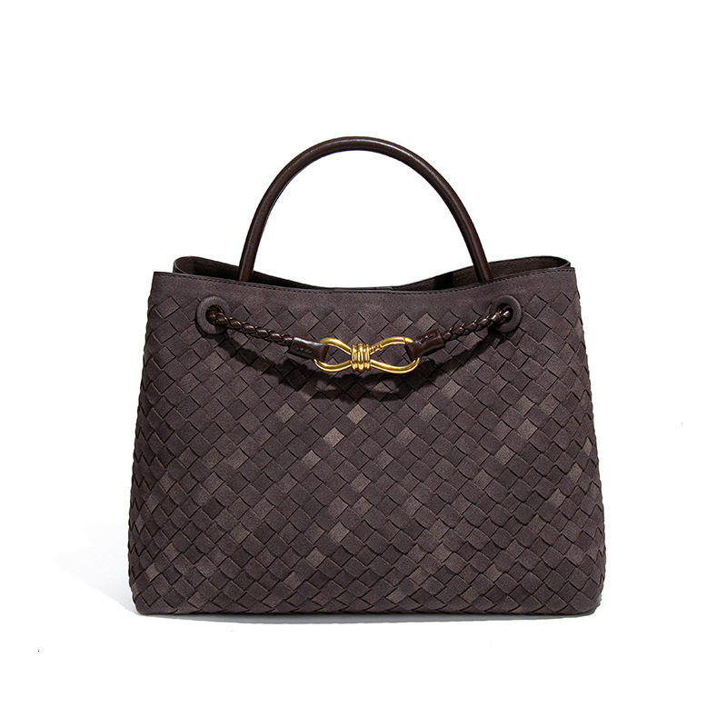 New Fashion Women's Handbag Shoulder Crossbody Handwoven Soft Leather Tote Bucket Bag