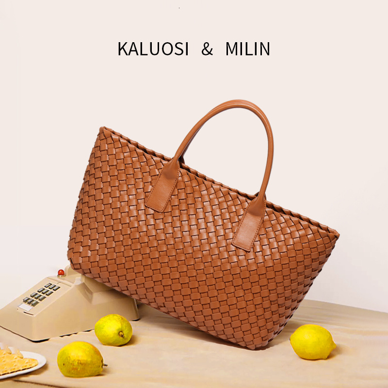 Woven Women's Summer New Light Large Capacity Basket Bag Fashion Casual Texture Versatile Handbag for Women